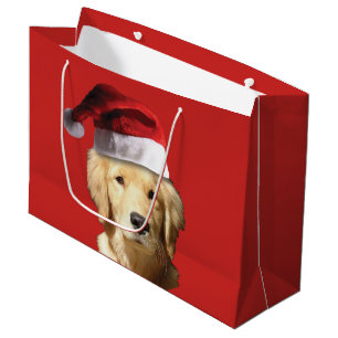 Golden Retriever Merry Christmas Gift Bag