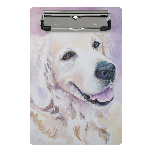 Golden retriever mini clipboard (Front)