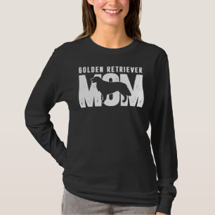 Golden Retriever Mom Dog Silhouette T-Shirt