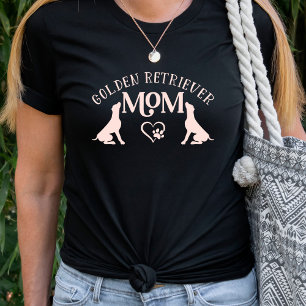 Golden Retriever Mom Heart Dog Paw T-Shirt