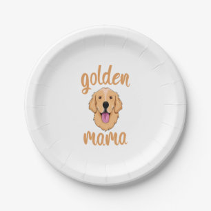 Golden Retriever Mom  Paper Plate