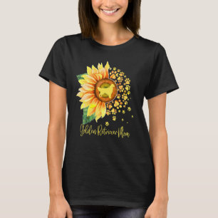 Golden Retriever Mom Sunflower Dog Paw Mother s Da T-Shirt