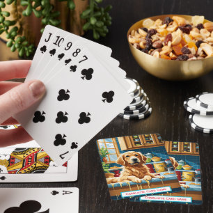 Golden Retriever  Monogram Go Fish Game Playing Cards