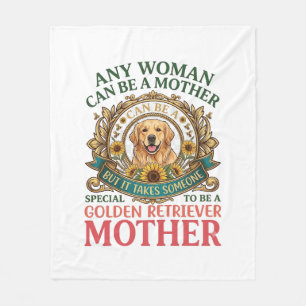 Golden Retriever Mother Dog Sunflowers Bees_1 Fleece Blanket
