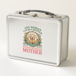 Golden Retriever Mother Dog Sunflowers Bees_1 Metal Lunch Box