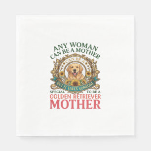 Golden Retriever Mother Dog Sunflowers Bees_1 Napkin