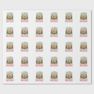 Golden Retriever Mother Dog Sunflowers Bees_1 Wrapping Paper