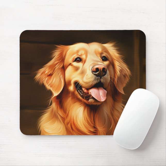 Golden retriever mouse mat (With Mouse)