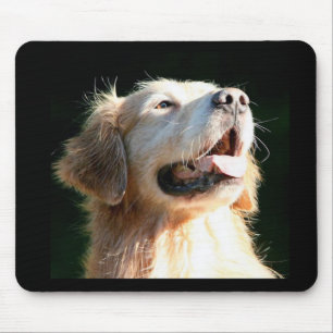 Golden Retriever Mousepad Happy Puppy