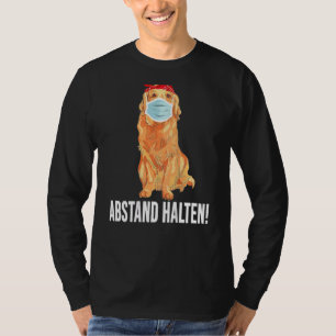 Golden Retriever Mouth Guard Keep Distance T-Shirt