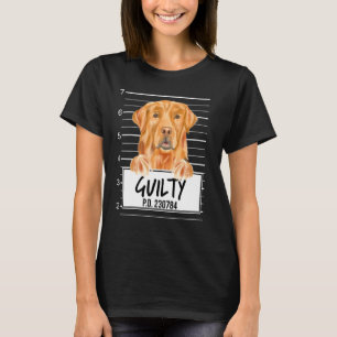 Golden Retriever Mugshot Guilty Dog T-Shirt