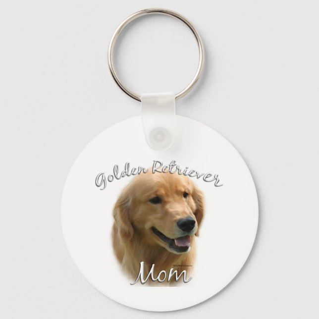 Golden Retriever Mum 2 Key Ring (Front)