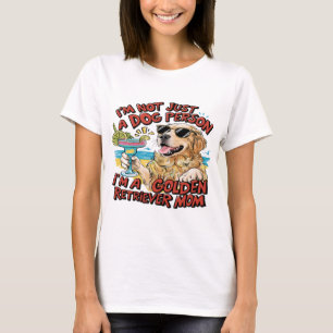 Golden Retriever Mum Cartoon T-Shirt