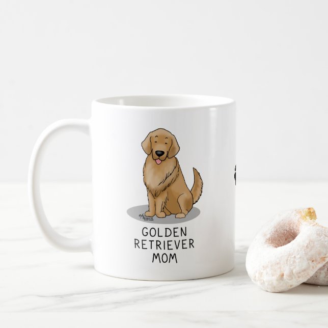 Golden Retriever Mum - Dog Mum Coffee Mug (With Donut)