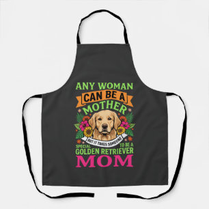 Golden Retriever Mum Floral Dog Lover Apron