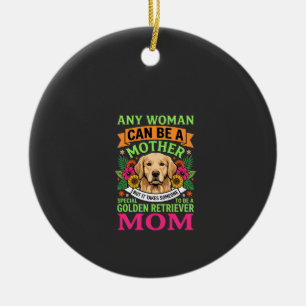 Golden Retriever Mum Floral Dog Lover Ceramic Tree Decoration