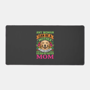 Golden Retriever Mum Floral Dog Lover Desk Mat