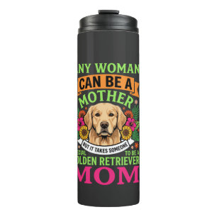 Golden Retriever Mum Floral Dog Lover Thermal Tumbler