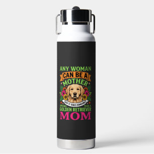 Golden Retriever Mum Floral Dog Lover Water Bottle