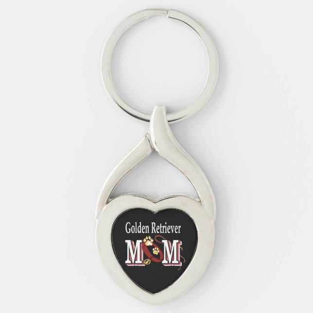 Golden Retriever Mum Gifts Key Ring (Front)