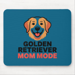 Golden retriever mum mode funny dog lover humour mouse mat