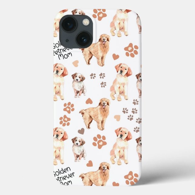 Golden Retriever Mum Pattern Case-Mate iPhone Case (Back)