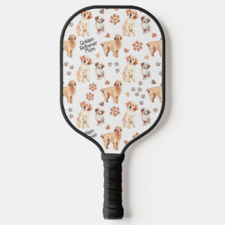 Golden Retriever Mum Pattern Pickleball Paddle