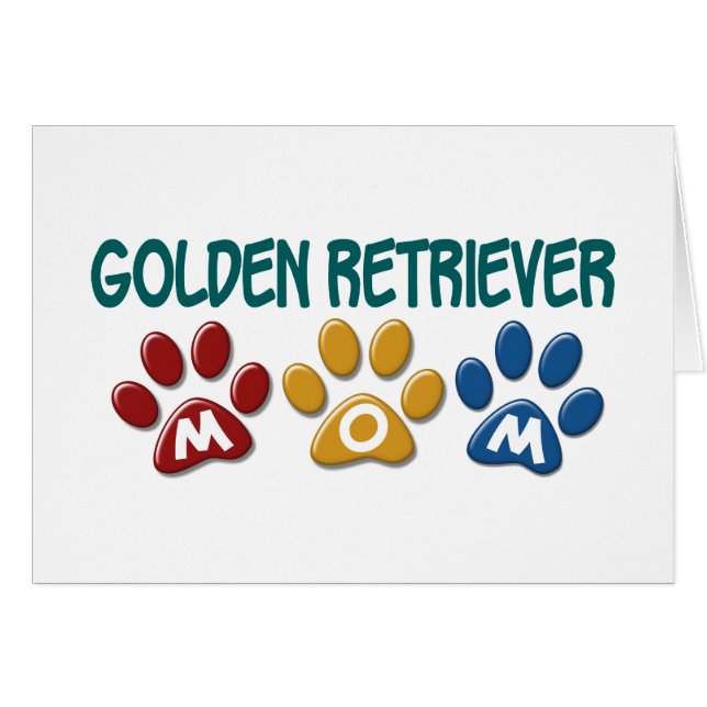 GOLDEN RETRIEVER Mum Paw Print 1 (Front Horizontal)
