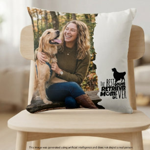 Golden Retriever mum photo home decor Cushion