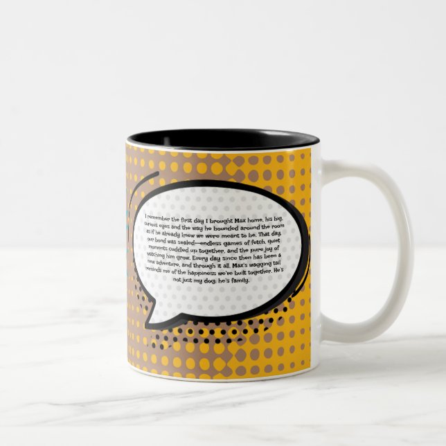 Golden Retriever Mum Pop Art Mug - Customisable (Right)
