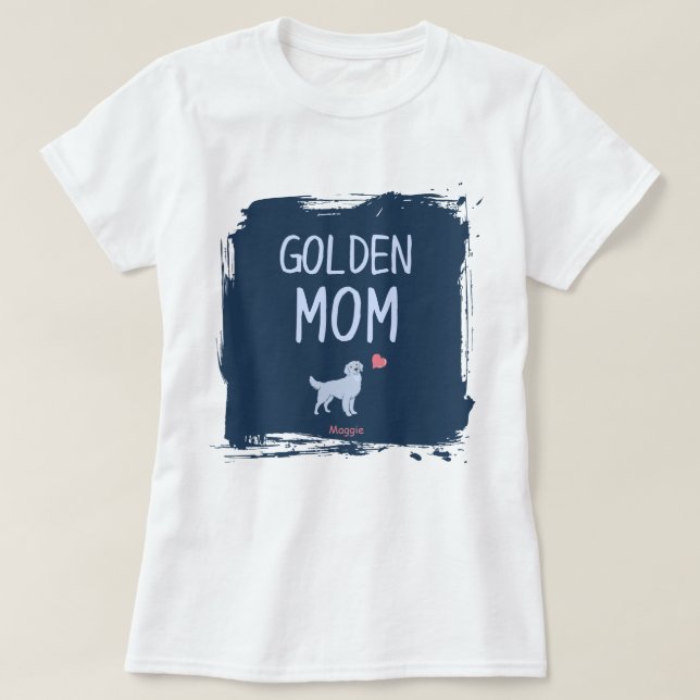 Golden Retriever mum shirt with custom name (Design Front)