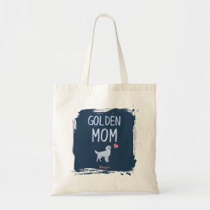 Golden Retriever mum tote bag with custom name