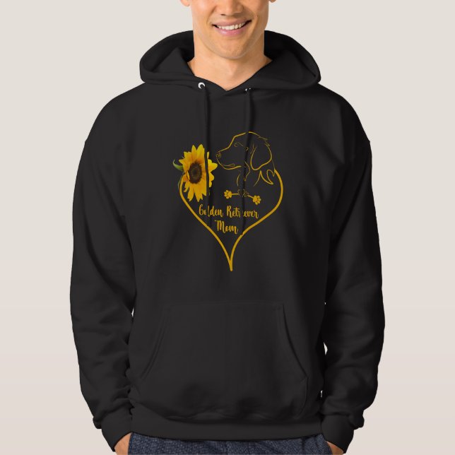 Golden Retriever Mum With Sunflower Dog Lovers Hoodie (Front)