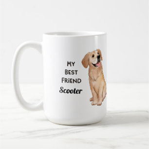 Golden Retriever My Best Friend Custom Name   Coffee Mug