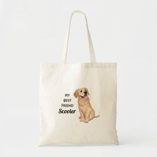 Golden Retriever My Best Friend Custom Name  Tote Bag