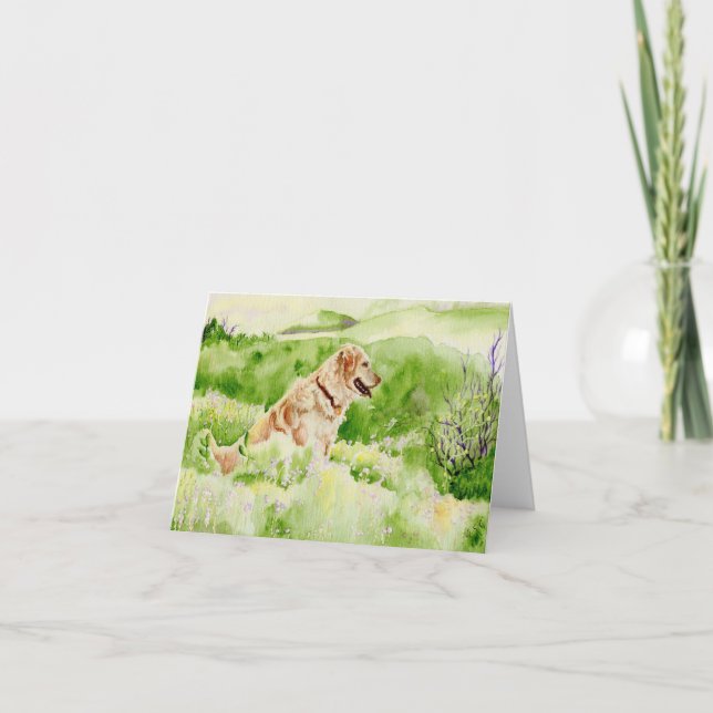 Golden Retriever Notecard (Front)