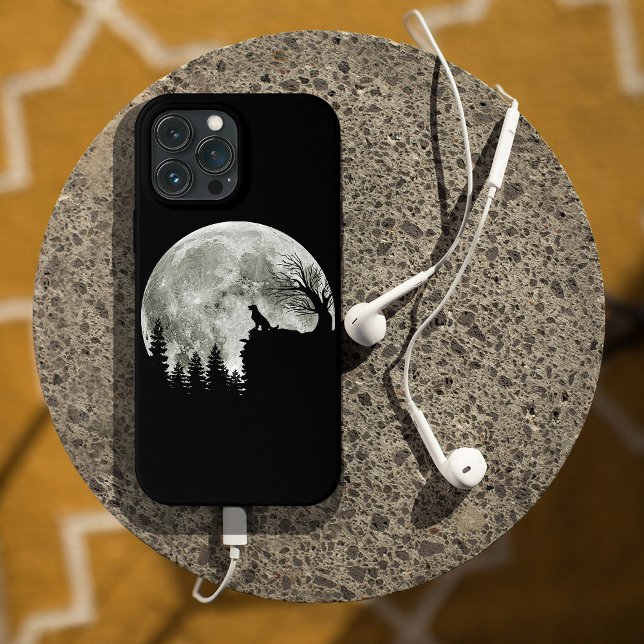Golden Retriever On Mountain Spooky Halloween Moon Case-Mate iPhone Case (Creator Uploaded)