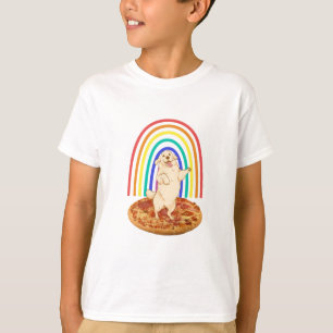 Golden retriever on pizza T-Shirt