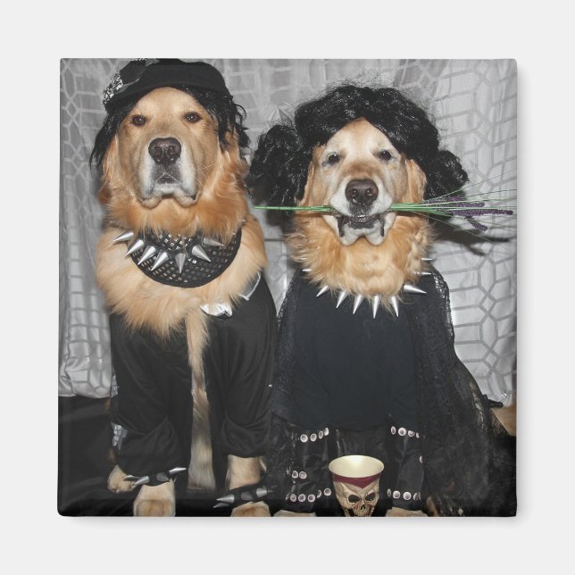 Golden Retriever On the Goth Side Magnet (Front)