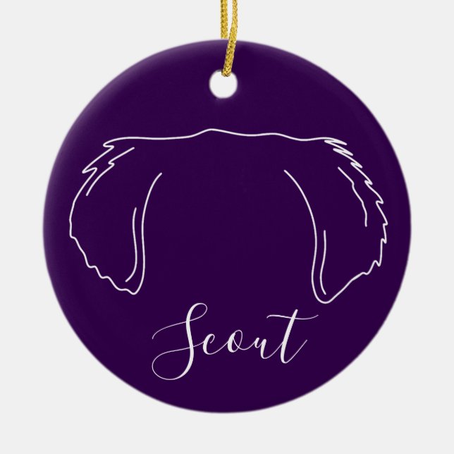 Golden Retriever Ornament (Om Logo) (Front)