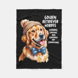 Golden Retriever Outfit Idea For Women &amp; Retri Fleece Blanket