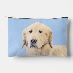 Golden Retriever Painting Cute Original Dog Art Accessory Pouch