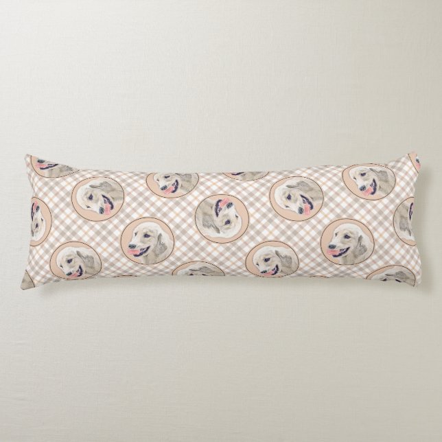 Golden Retriever Painting Cute Original Dog Art Body Cushion (Front)