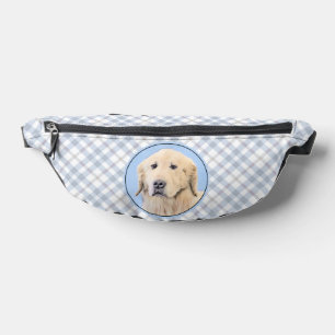 Golden Retriever Painting Cute Original Dog Art Bum Bags