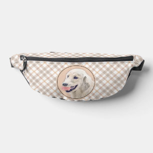 Golden Retriever Painting Cute Original Dog Art Bum Bags
