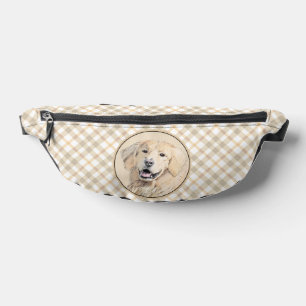 Golden Retriever Painting Cute Original Dog Art Bum Bags