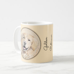 Golden Retriever Painting - Cute Original Dog Art Coffee Mug