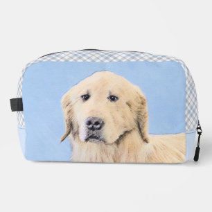 Golden Retriever Painting Cute Original Dog Art Dopp Kit