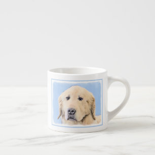 Golden Retriever Painting - Cute Original Dog Art Espresso Cup