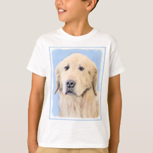 Golden Retriever Painting - Cute Original Dog Art T-Shirt